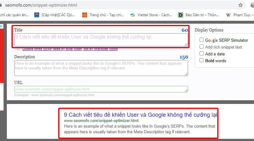Tiêu đề viết cho cả người dùng và Google