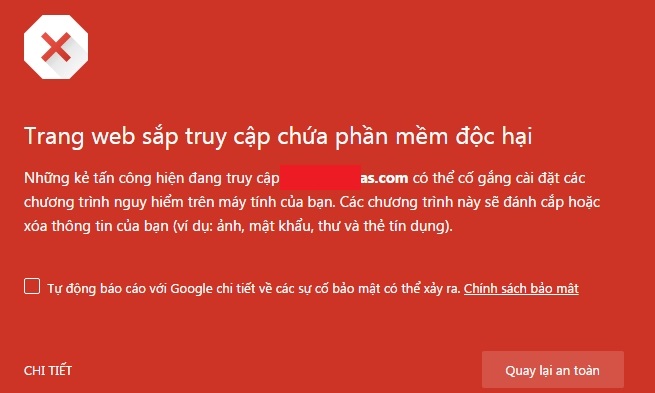 Website bị nhiễm mã độc